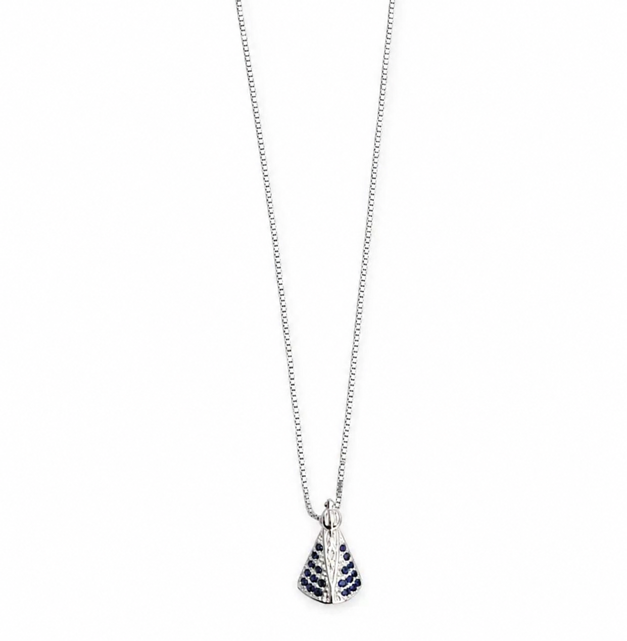 Gargantilha Nossa Senhora Manto Azul em Prata 925