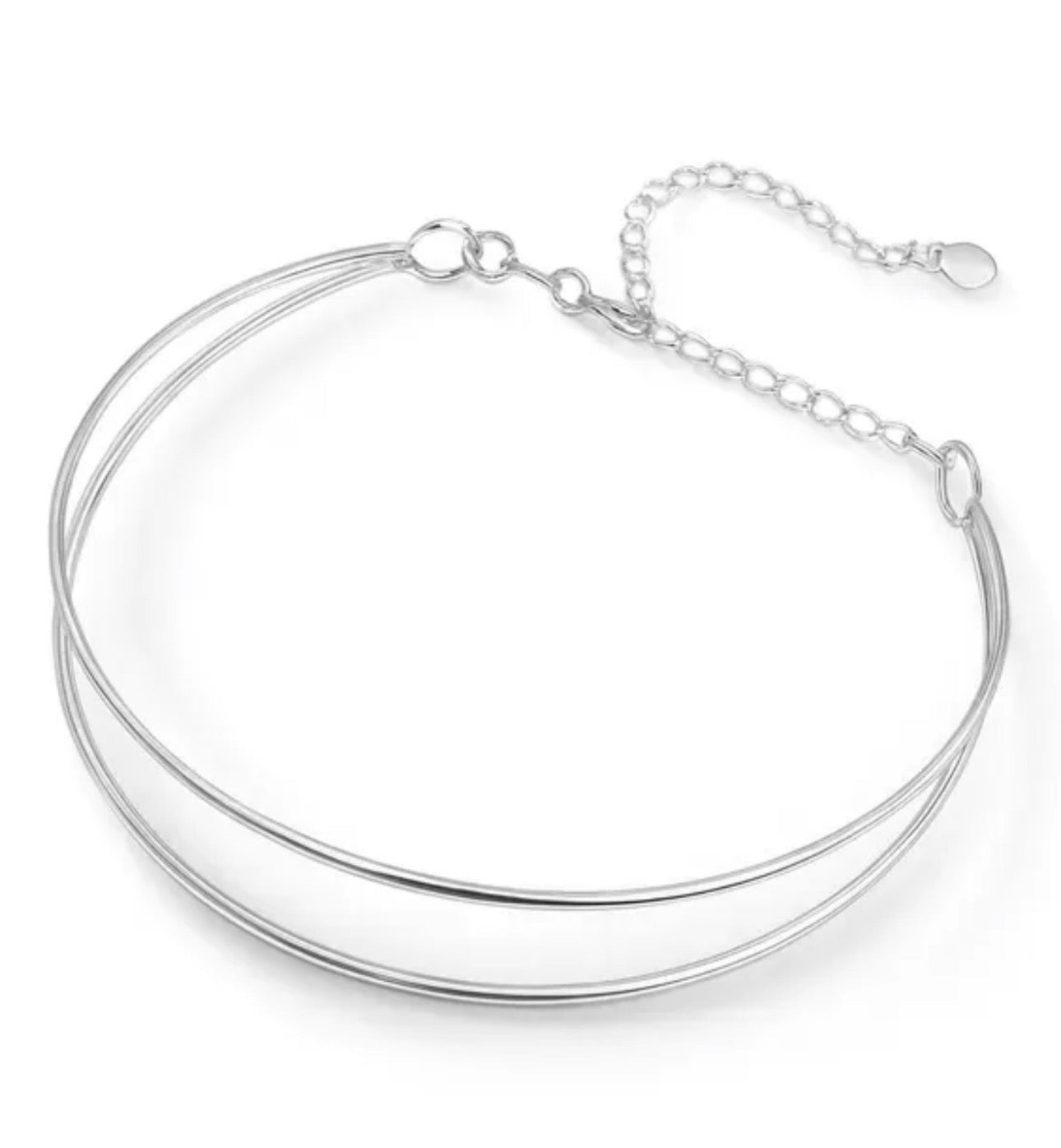 Bracelete Duplo Fio em Prata 925