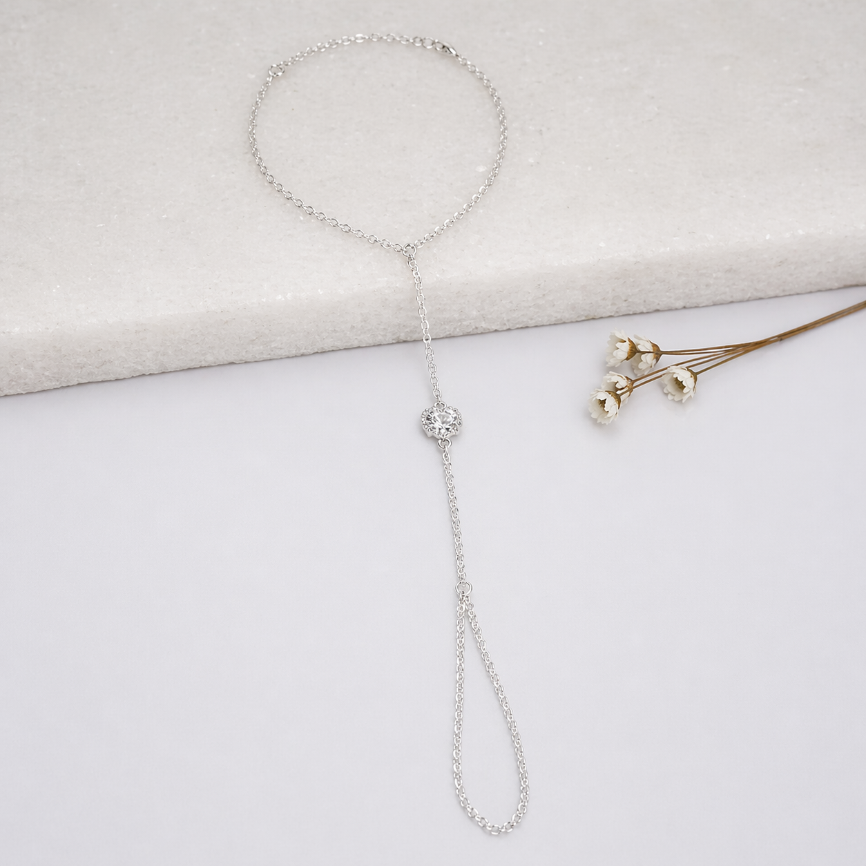 Pulseira Handchain Alexa em Prata 925