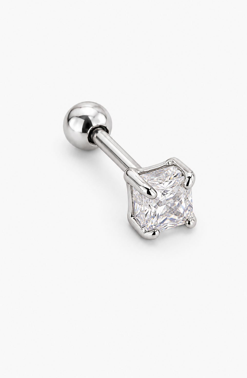 Piercing Quadrado em Prata 925