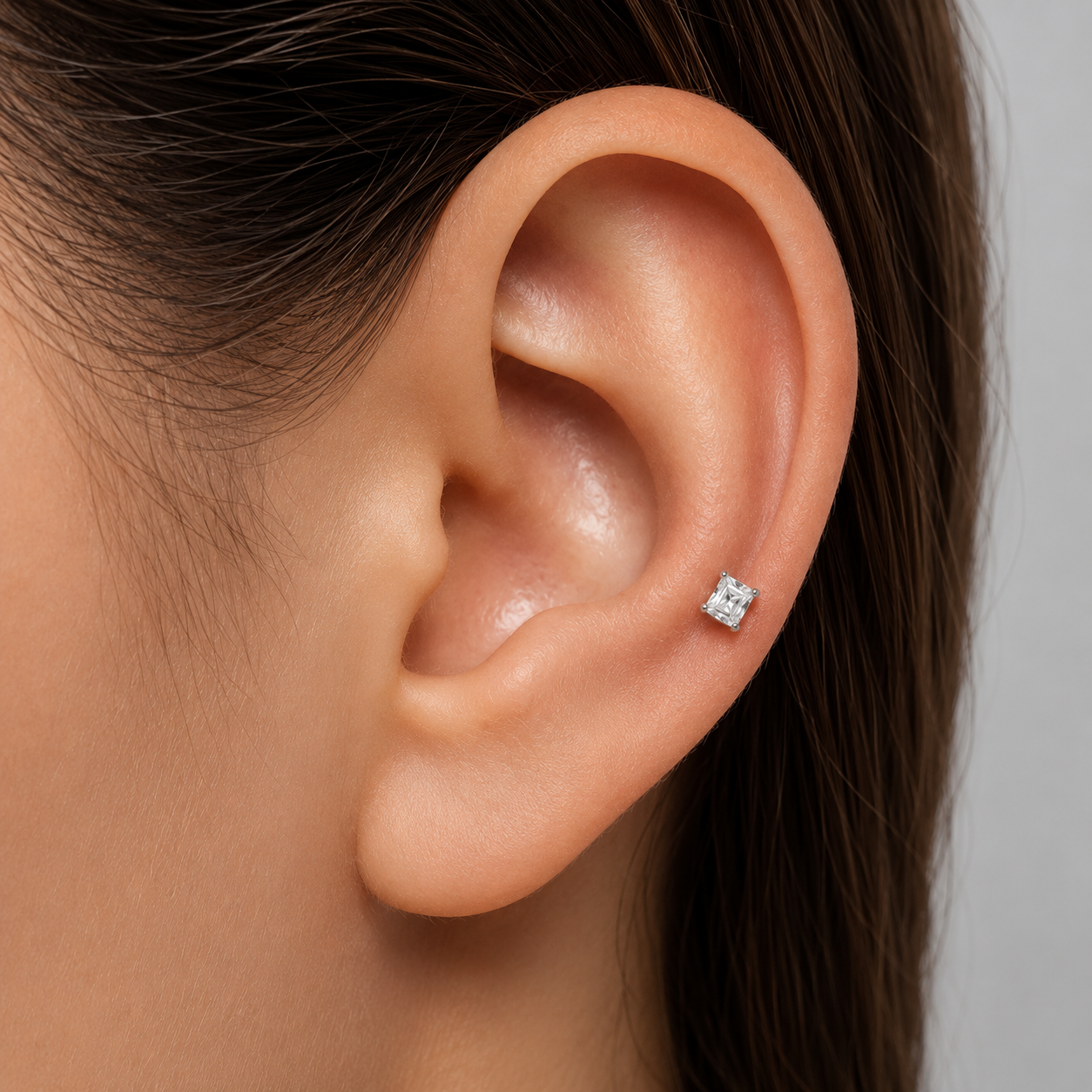 Piercing Quadrado em Prata 925