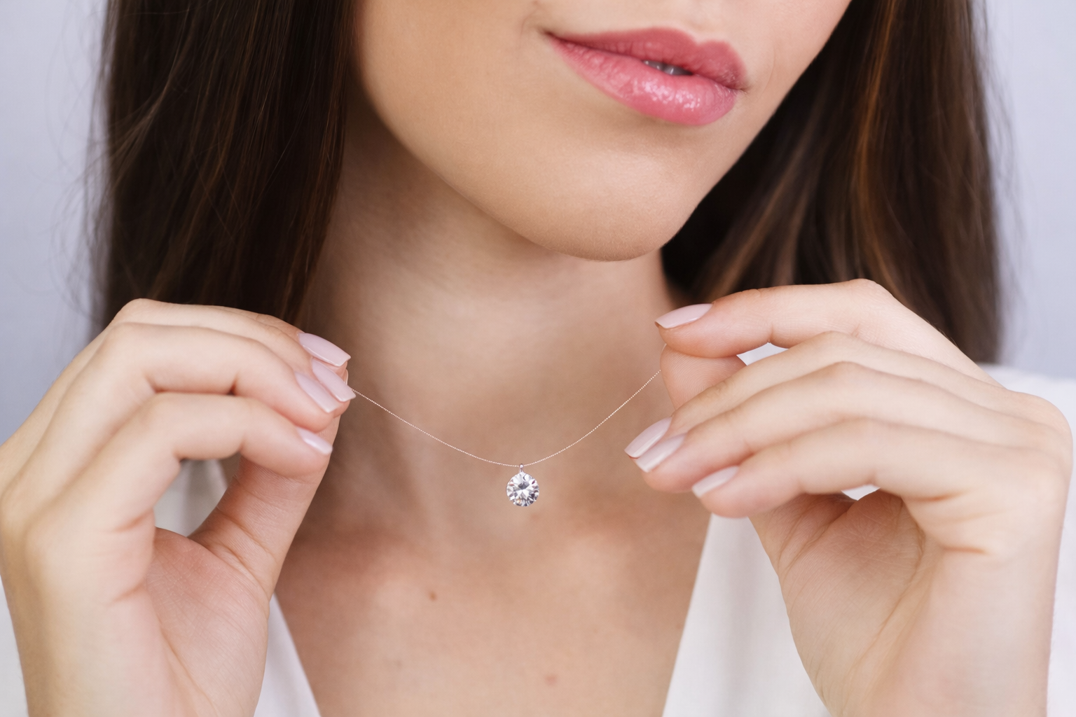 Colar Nylon - Ponto de Luz com Zircônia 8MM